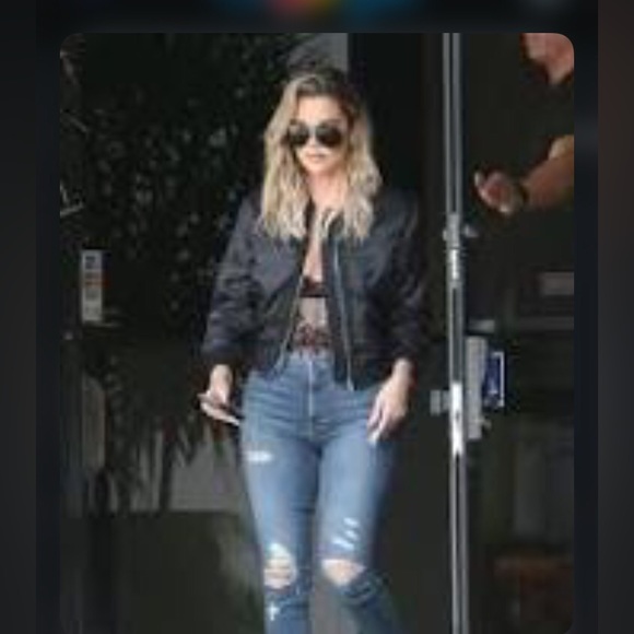 EUC Linea Pelle Green Bomber Jacket Women’s Large - Picture 2 of 13